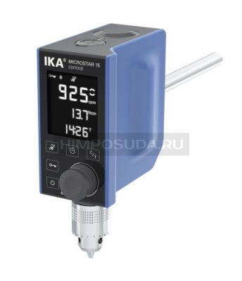 Мешалка верхнеприводная, до 10 л по воде, до 1000 об/мин, Microstar 15 control, IKA, EUR 